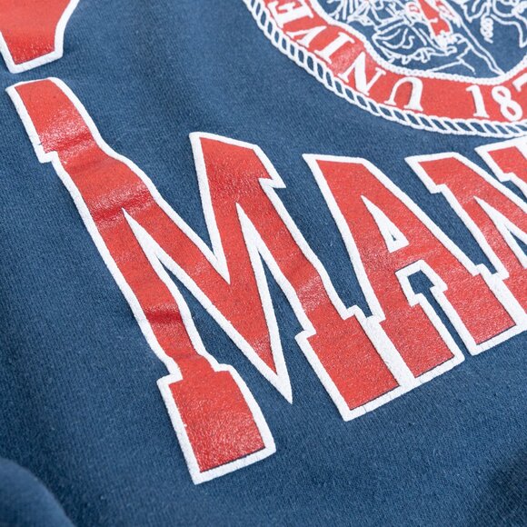 Vintage University of Manitoba Sweatshirt 90s Balboa Beach Club Blue Large - Picture 6 of 13